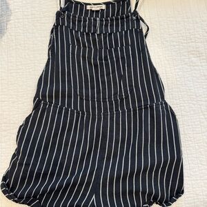 Billabong Black and White Striped Romper